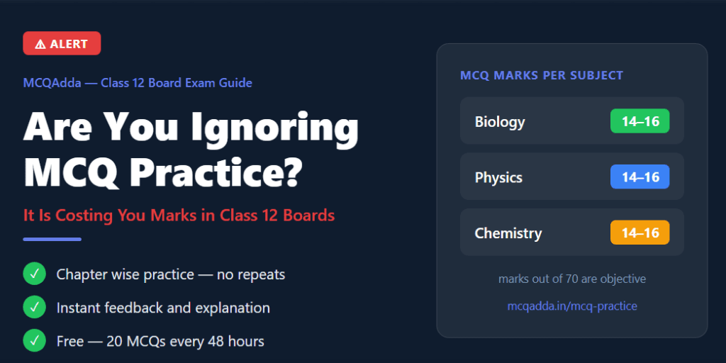 Class 12 board MCQ practice