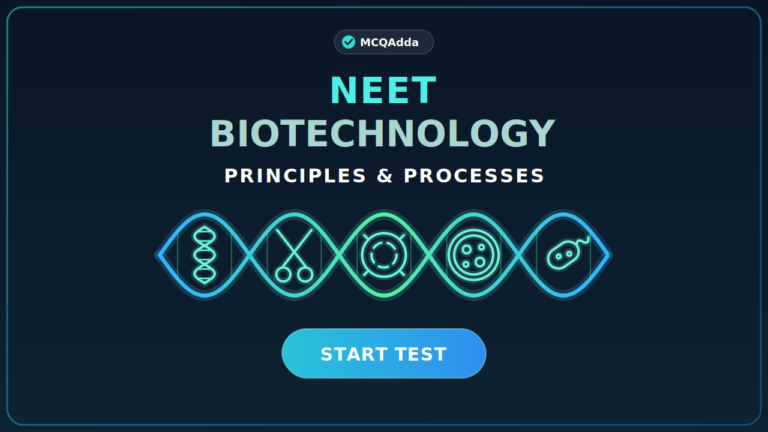 Free NEET Biotechnology Principles and Processes Important MCQs Practice Test